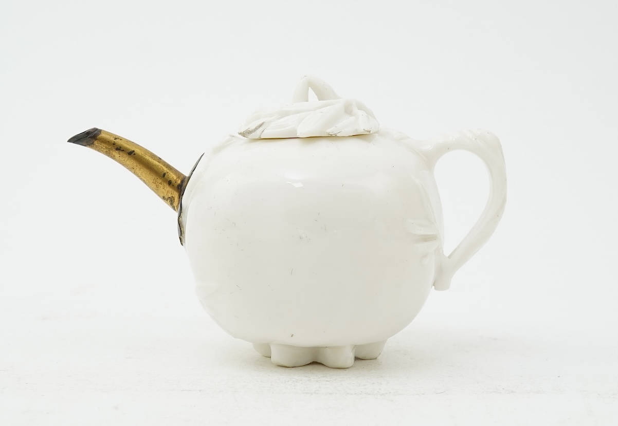 A Chinese Dehua blanc-de-chine ‘pomegranate’ teapot, mid 17th century